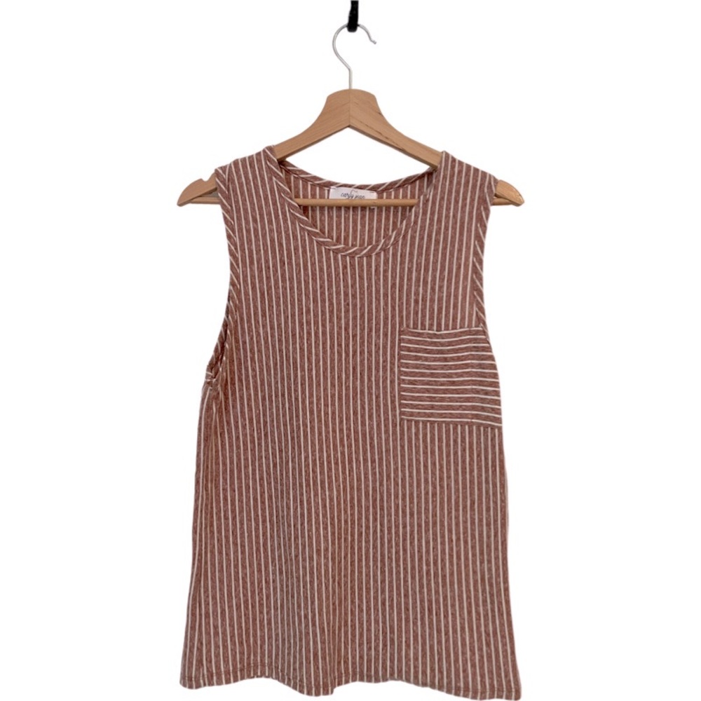 Carly Jean Los Angeles CJLA | Addison Striped Tank Top, Small, Stripes